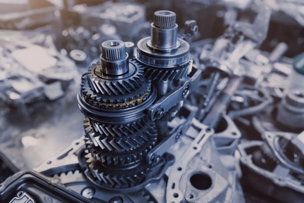 Close-up of car engine parts